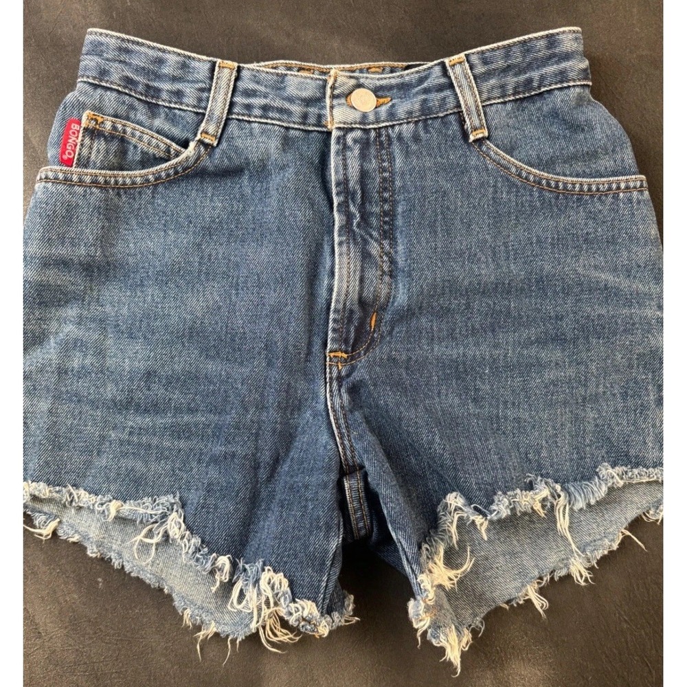 Bongo Vintage High Waisted Denim Shorts 5 Blue Cut Off Cotton 90s Y2K Jean